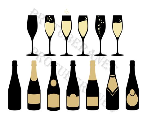 Champagne Bundle Svg Champagne Svg For Cricut Instant Download Etsy