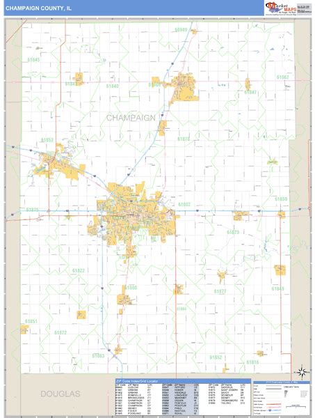 Champaign Il Zip Code Map Map