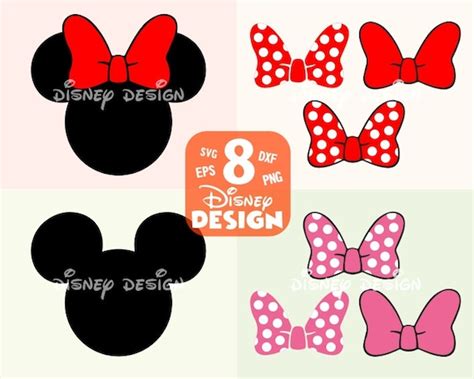 Home And Living Wall Decor Layered Minnie Mouse Cute Bow Polkadots Svg