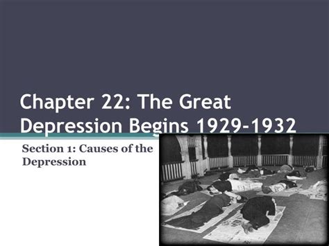 Ppt Chapter 22 The Great Depression Begins 1929 1932 Powerpoint