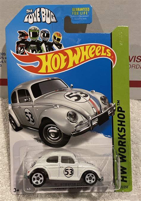 Mavin Hot Wheels HERBIE The Love Bug VW Beetle White As Seen Rare BP