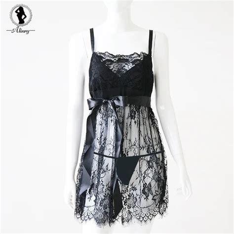 Aliexpress Buy Alinry Sexy Lace Lingerie Dress Women Transparent