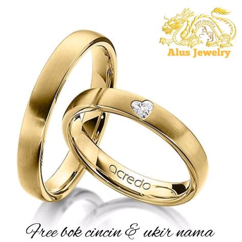 Jual Cincin Kawin Nikah Tunangan Couple Emas Palladium Al Di Lapak