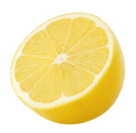 Premium Photo Half Of Lemon Fruit Isolated On White Background With