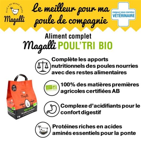 Magalli Aliment Bio Compl Mentaire Poul Tri Poule Pondeuse Kg