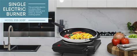 Amazon Elite Gourmet ESB BF Countertop Single Flat Burner Electric Hot Burner