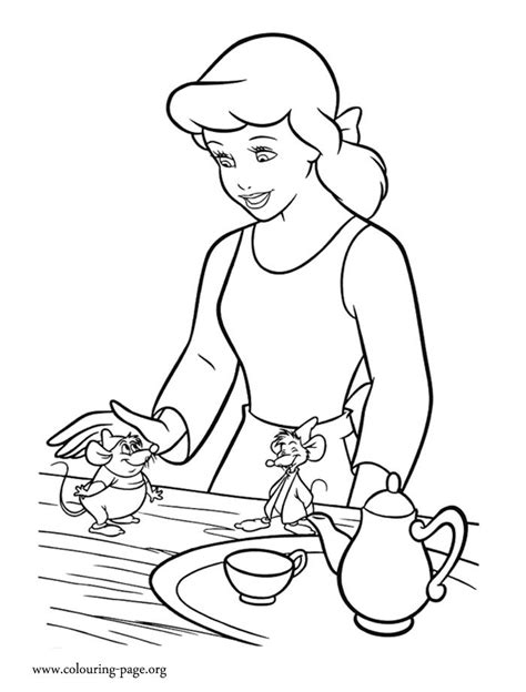 Cinderella Cinderella Gus And Jaq Coloring Page Trang Tô Màu Sách Tô Màu Tranh Vẽ Disney