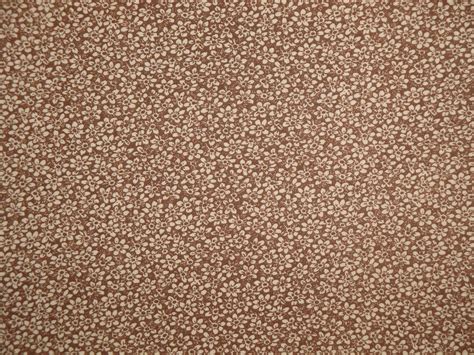 Reproduction Dark Brown Calico Fabric Flower Design Antique Vintage