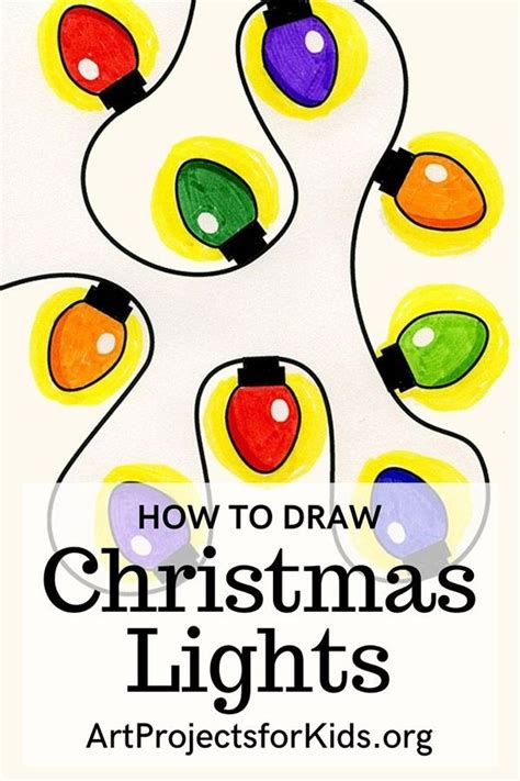 Easy How to Draw Christmas Lights Tutorial and Christmas Lights ...