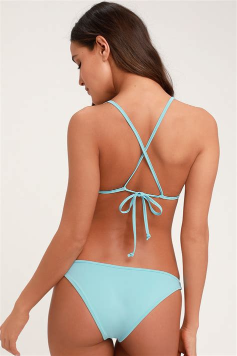 Chic Light Blue Bikini Bottom High Cut Bikini Bottom Bottoms Lulus