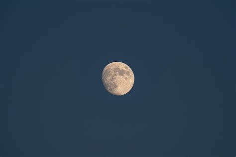 Premium Photo | The growing moon in the first quarter with craters