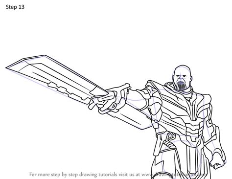 Step By Step How To Draw Thanos From Avengers Endgame