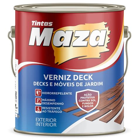 Verniz Deck Transparente 3 6 Litros MAZA 14893