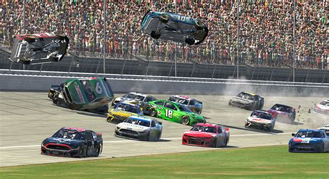 Massive Crash Sets Up Second Overtime In Iracing At Michigan Nascar