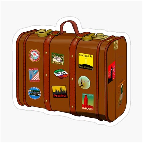 Cute Suitcase With Sticker Packs For Travellers And Voyagers Sticker