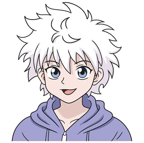 How To Draw Killua Zoldyck From Hunter X Hunter Really Easy Drawing