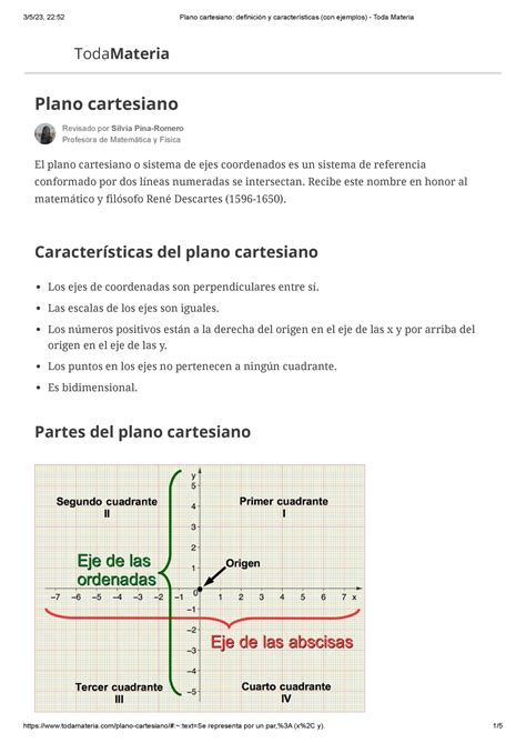 Plano Cartesiano Definici N Y Caracter Sticas Con Ejemplos Toda Sexiz Pix