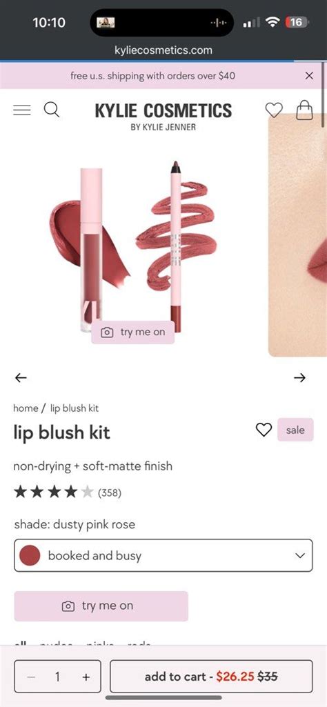 Kylie Cosmetics Lip Blush Kit Booked And Busy Brand New Beauty