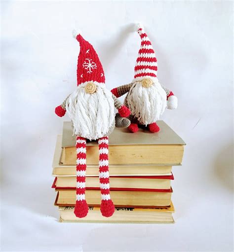 Norway nisse scandinavian Christmas gnomes crochet stuffed | Etsy