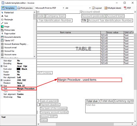 Margin Invoice