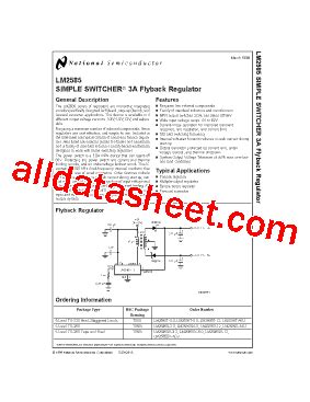 LM2585 Datasheet PDF National Semiconductor TI