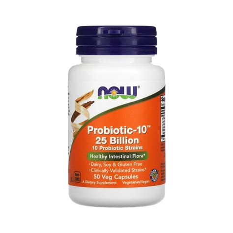 Probiotic 10 25 Billion 50 Capsules - NOW