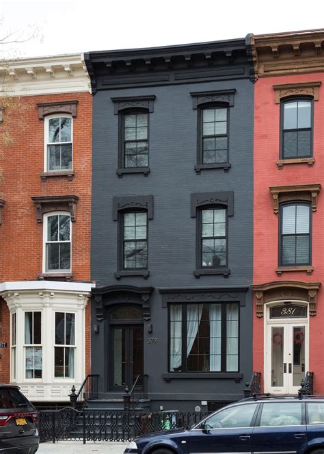 Charcoal Gray And Black Townhouse Exterior Via Apartment Therapy