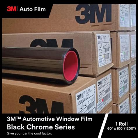 3M AUTOMOTIVE WINDOW FILM BLACK CHROME SERIES 1 ROLL 60 X100 1200