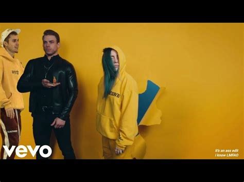 Reserved Gold Logo Yellow Pullover Worn By Billie Eilish In Bad Guy