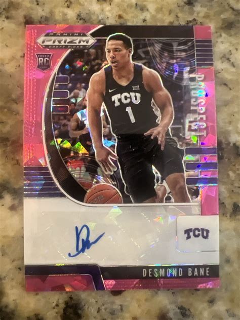 Desmond Bane Auto Prizm Tcu Draft Picks Rookie Card Pink Ice