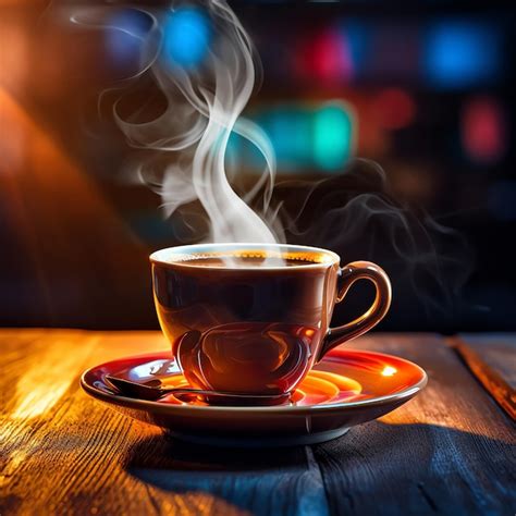 Premium Photo | A cup of coffee with steam