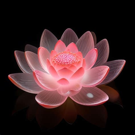 Premium AI Image | lotus flower on black background