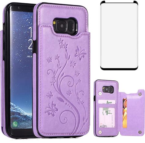 Phone Case For Samsung Galaxy S8 With Tempered Glass Screen