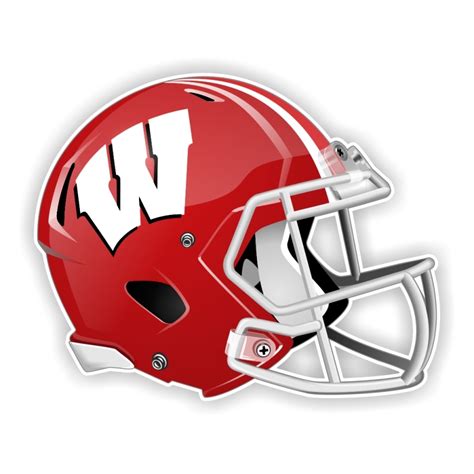 Wisconsin Badgers Football Helmet Precision Cut Decal / Sticker