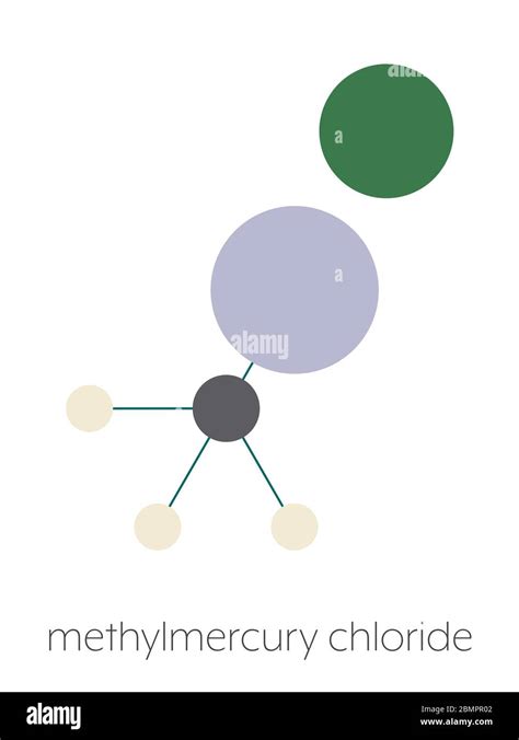 Methylmercury Cation Environmental Pollutant Chemical Structure Stock