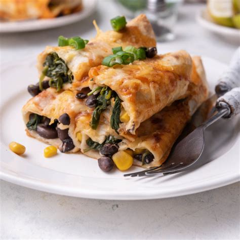 Spinach And Black Bean Enchiladas Vegan In The Freezer