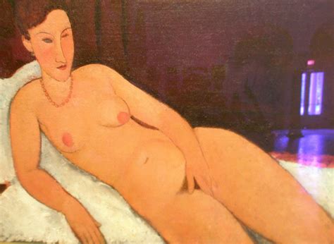 Nude With Coral Necklace Paris France By Amedeo Modigliani