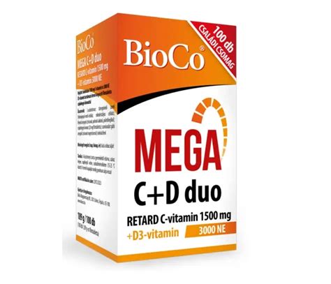 BIOCO MEGA C D DUO RETARD VIT C 1500 MG VIT D3 3000 UI COMPRIMATE