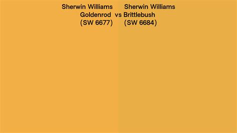 Sherwin Williams Goldenrod Vs Brittlebush Side By Side Comparison