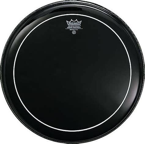 Remo Pinstripe Ebony Bass Drum Head Es Ps Reverb