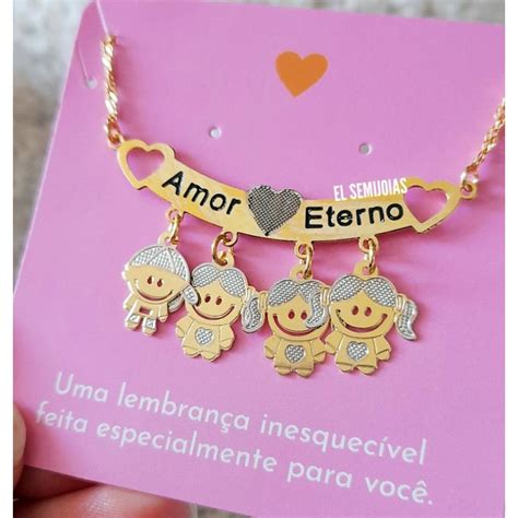 Colar De Filhos Banhado A Ouro K Shopee Brasil