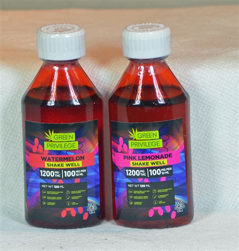 Thc Syrup 1200 Pink Lemonade Green Privilege Rocket Girl Delivery