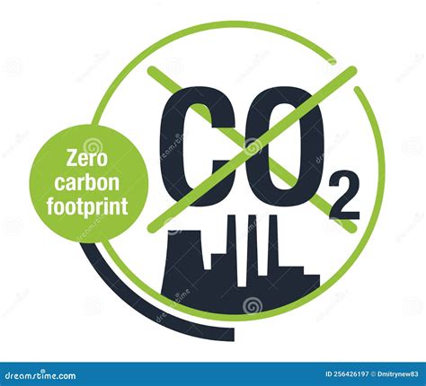 Zero Carbon Footprint Co Neutral Stock Vector Illustration Of