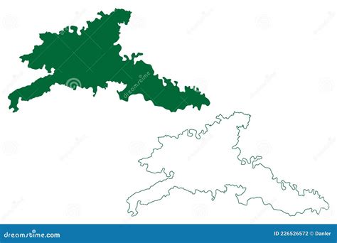 Agra District Uttar Pradesh State, Republic of India Map Vector ...