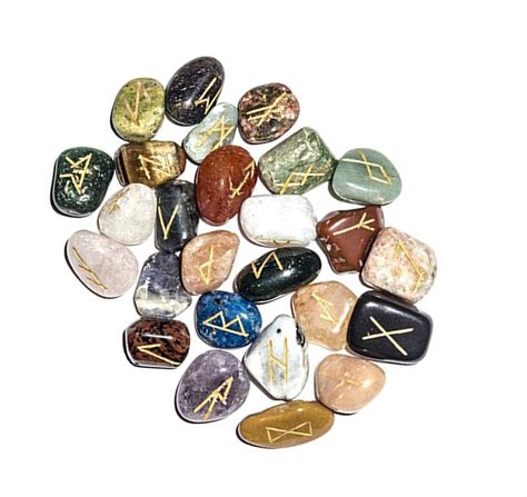 Buy Crocon Mix Chakra Rune Stones Set With Elder Futhark Alphabet