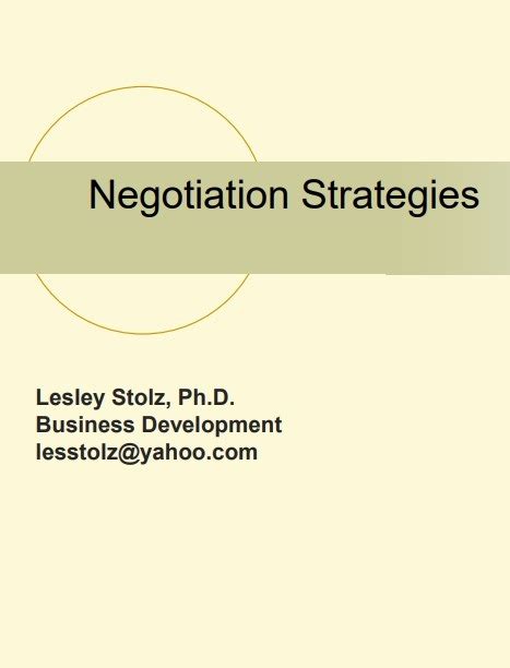 Negotiation Planning Templates 8 Free Printable Word Excel PDF