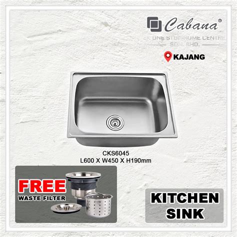 Cabana Cks Top Mount Stainless Steel Kitchen Sink Single Bowl Anti