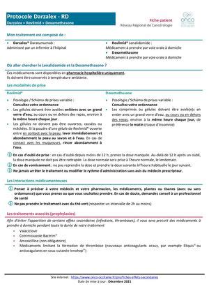 Calaméo Protocole Dara RD Fiche Patient VF