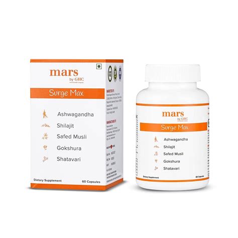 Mars By GHC Surge Max 60 Capsules Shilajit Ashwagandha Gokshura