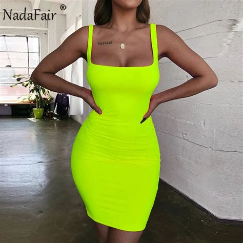 Nadafair Off Shoulder Mini Bodycon Summer Dress Women Backless Club